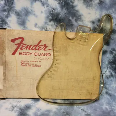 Immagine Vintage 1960's New Old Stock Fender Jazz Bass Clear Parker Body-Guard Opened Box - 1