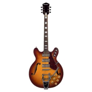 Airline Guitars H78 - Honeyburst - Vintage Reissue Semi Hollow Electric Guitar - NEW! image 7
