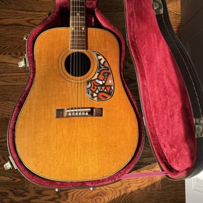 VINTAGE 1950s Old Kraftsman Dreadnought Acoustic Guitar with beautiful handmade pickguard for sale