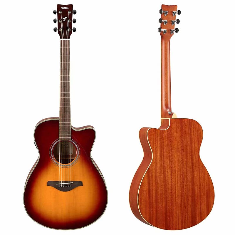 Yamaha FSC-TA TransAcoustic Small Body Acoustic Electric Guitar w/ Cutaway - Brown Sunburst image 1