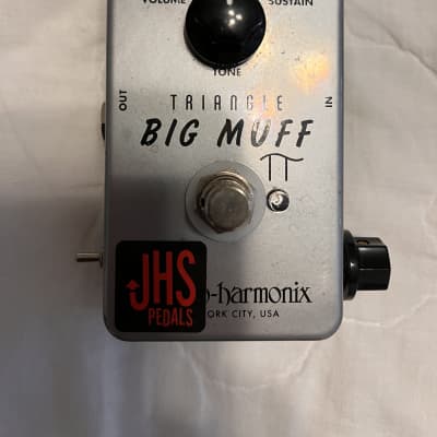 JHS Electro-Harmonix Triangle Big Muff Reissue with Illuminati Mod 2018 - Silver for sale