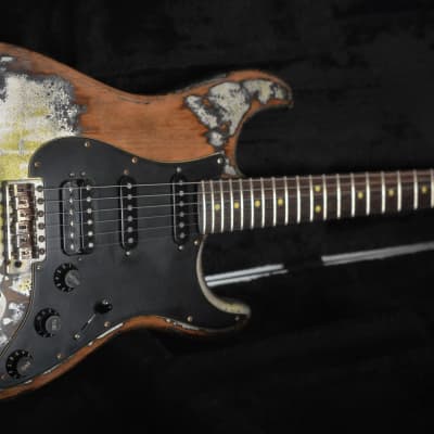 Fender Stratocaster Heavy Relic Nitro Silver Sparkle O Black HSS Custom image 21