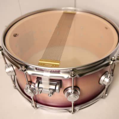 Drum Workshop Collector's Series 6.5"x14" 10-Ply Maple Snare Drum in Satin Lavender Burst image 3