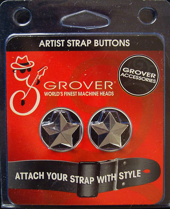 Grover GP630C Star Artist Strap Buttons (Set of 2) image 1