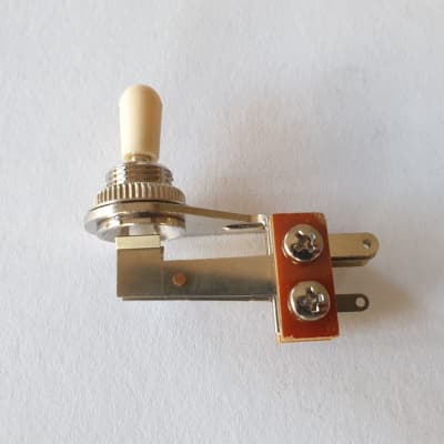 Jazzmaster guitar right angle 3 way toggle switch chrome with cream/Ivory  tip new image 3