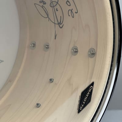 Craviotto 22/13/16/6.5x14" VIDEO Signed 2013 Solid Maple Shell Drum Set - Black/Gold Duco Sparkle Lacquer image 19
