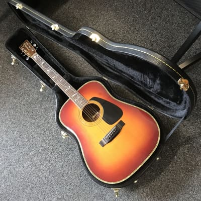 Morris LF-5 Tree of Life acoustic guitar in sunburst made in Japan 1980s in excellent condition with hard case . image 1