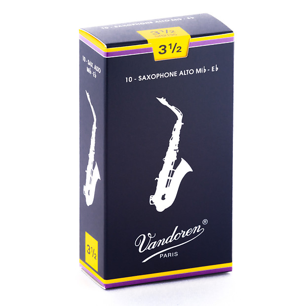 Vandoren SR2135 Traditional Eb Alto Saxophone Reeds - Strength 3.5 (Box of 10) image 1