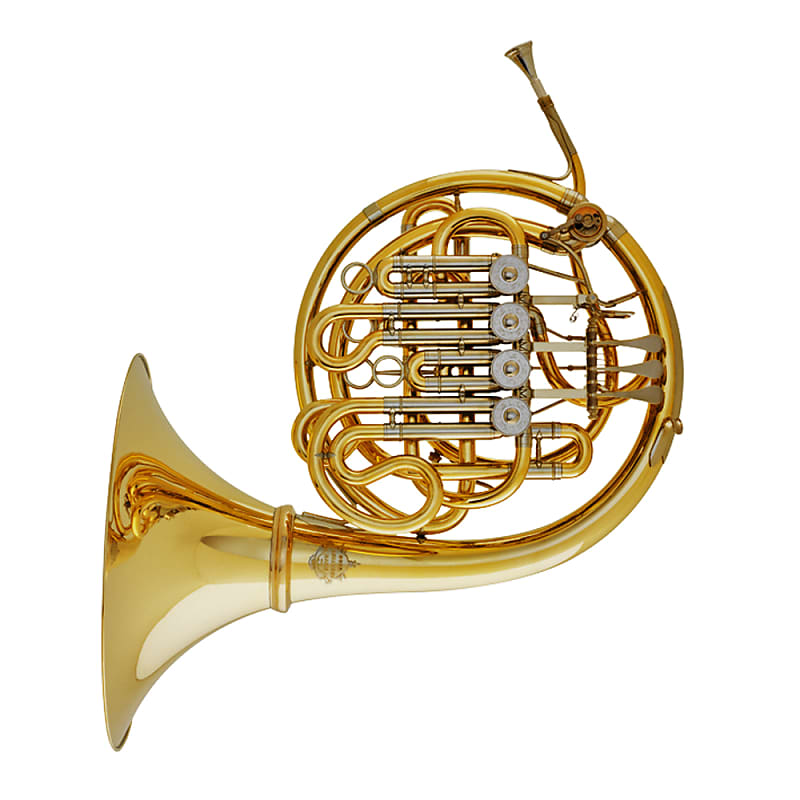 New Alexander 107X-MAL Double Descant French Horn in Bb/High F, Yellow  Brass, Detachable Bell Flare