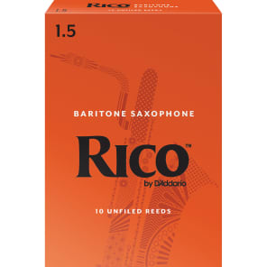 Rico RLA1015 Baritone Saxophone Reeds - Strength 1.5 (10-Pack)
