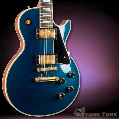 ギター Gibson Les Paul Customshop Blue Widow Gibson Custom Shop Les Paul Custom Figured Blue Widow with