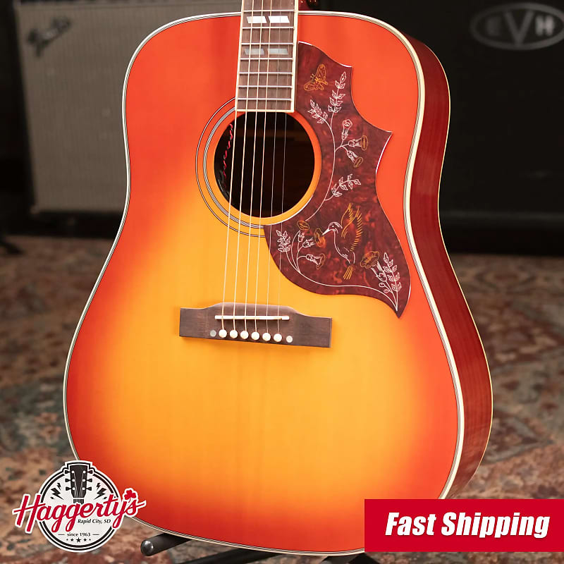 Epiphone Hummingbird Acoustic/Electric Guitar - Aged Cherry Sunburst Gloss image 1
