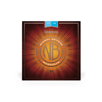 D'Addario NBM1038 Nickel Bronze 10-38 Light Mandolin Strings 5 Sets image 1