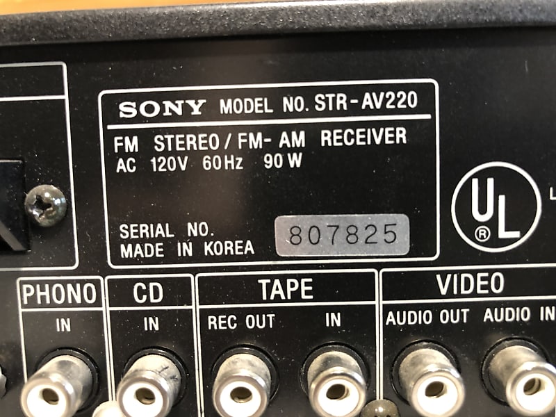 Sony STR AV220 Receiver HiFi Stereo Vintage Phono 2 Channel AM FM Tuner