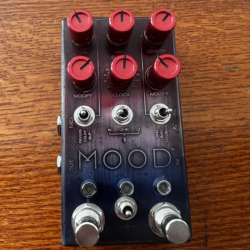 One Of A Kind* - Chase Bliss Audio MOOD - Acid Etched w/ Red | Reverb