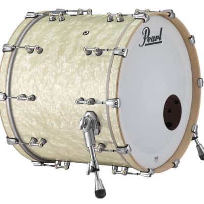 Pearl Music City Custom Reference Pure 22"x18" Bass Drum NICOTINE WHITE MARINE PEARL RFP2218BX/C405 image 1