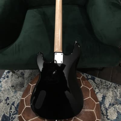 Davison Strat Shape 2016 Black Guitar image 2
