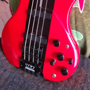 Westone X-900 1980s Headless  Neck Through Bass Red / Black (Changed Pre Amp) 4-18-17 image 1
