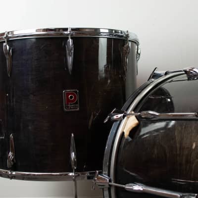 1980s Premier "Black Shadow" Resonator Drum Kit image 2