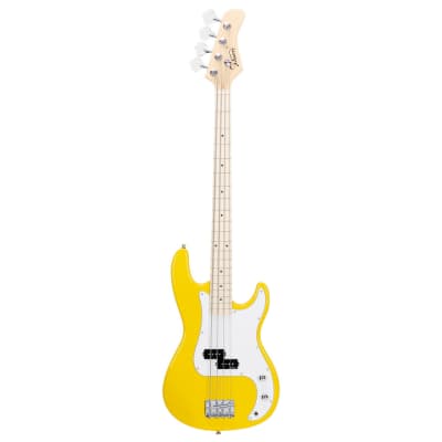 Glarry GP II Electric Bass Guitar with Wilkinson Pickup, Warwick Bass Strings, Bone Nut 2020s Yellow image 7