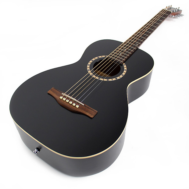 Art & Lutherie Ami Cedar Parlor Acoustic Guitar in Black