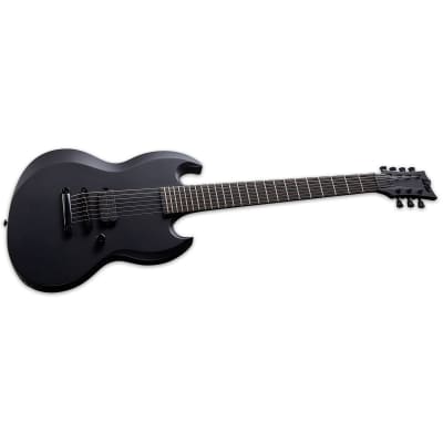 ESP LTD Viper-7 Baritone Black Metal Guitar w/ a Seymour Duncan Pickup - Black Satin image 4
