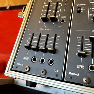 Custom Roland System 700 Dual VCF filter module 703f 703a side cabinet 1970’s original vintage analog modular synth synthesizer image 3