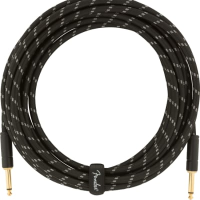 Fender® Deluxe Series Instrument Cable, Straight/Straight, 18.6', Black Tweed image 3