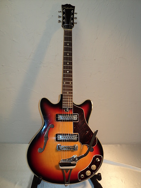 Vintage Silvertone Model 319.14559 Hollow Body Electric Guitar w