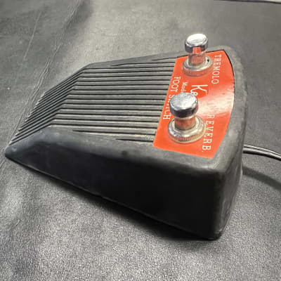 Kent  Model FS-3 2- button foot switch pedal - Tremolo + Reverb- black/red image 4