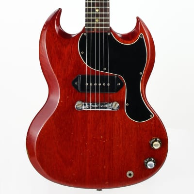 Early 1965 Gibson SG Jr. Junior WIDE NUT Cherry Red | No breaks, No refins Les Paul 1964 spec, Wraparound Tailpiece image 2