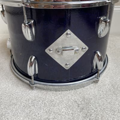 Slingerland  13” Mounted Tom Drum w Brass Hoops 60s Sparkling Blue Pearl image 3