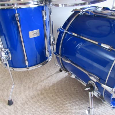 Pearl Session Elite Drum Kit Blue Lacquer 22/12/13/16 image 4