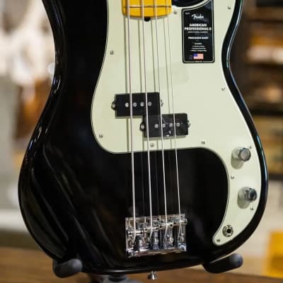 Fender American Professional II Precision Bass - Black w/Deluxe Molded Case image 3