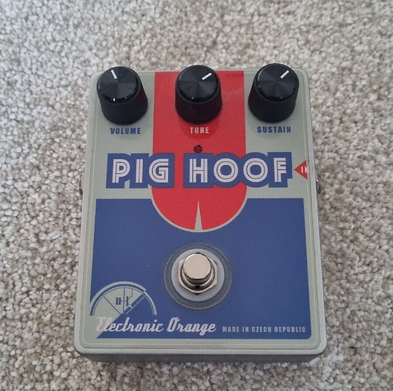 Electronic Orange Pig Hoof Fuzz Big Muff Guitar Effects Pedal Reverb