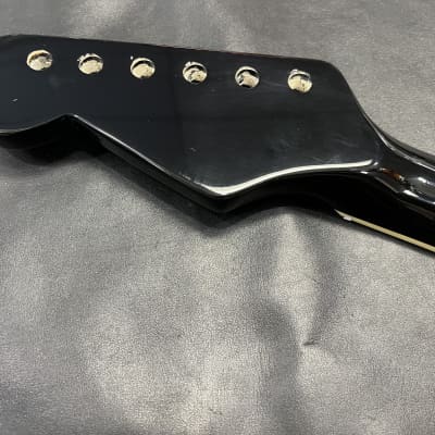 Unbranded Stratocaster Strat neck  Gloss Black 25.5" 12" radius Block Inlays. image 7