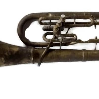 Conn brass baritone horn, USA, Fair condition, with mouthpiece image 13