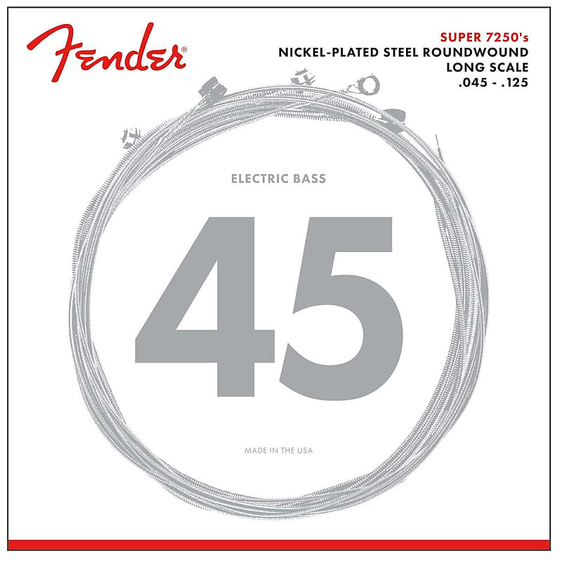 Fender 7250-5M Pure Nickel Round Wound Medium 45-125 image 1