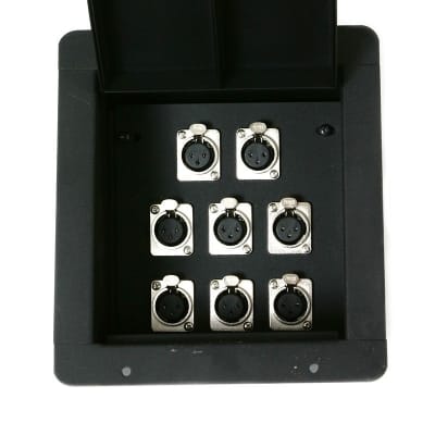 Elite Core Recessed Stage Floor Pocket Box w/ 8 XLR Mic Connectors FB8 image 1