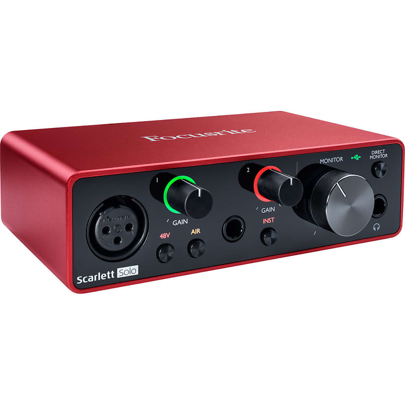 Focusrite Scarlett Solo 3rd Gen USB Audio Interface Bundle with