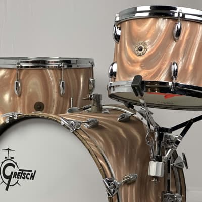 Gretsch 20/12/16" 1960's Round Badge Drum Set - Sunset Satin Flame image 1