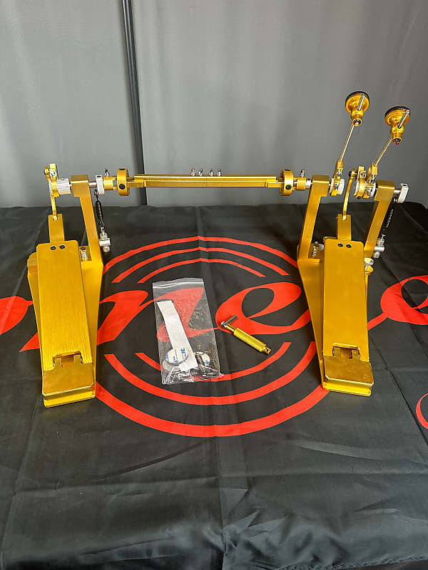 Omete Long Board Direct Drive Double Bass Pedal-Gold V1-Gold | Reverb