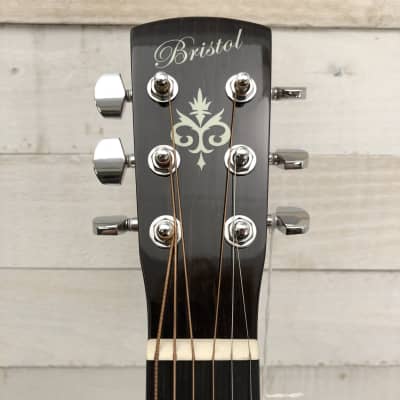 Bristol BM-16 000 Spruce/Mahogany Acoustic Guitar w/Padded Gig Bag image 7