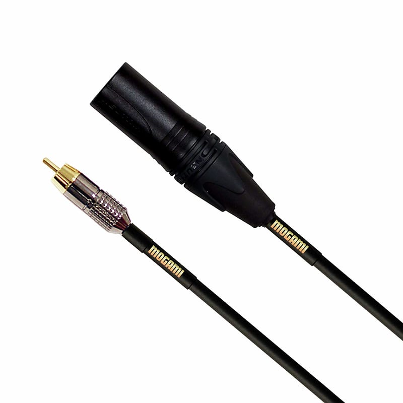 Mogami Gold XLR Male to RCA Patch Cable - 20' image 1