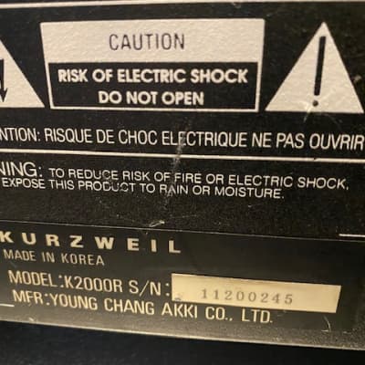 Kurzweil K2000R Rackmount Digital Workstation Sound Module 1990s - Black image 3