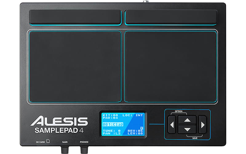 Alesis SamplePad 4 4-Pad Sample/Loop Player with 25 built-in sounds, SD card slot and dual trigger input. image 1