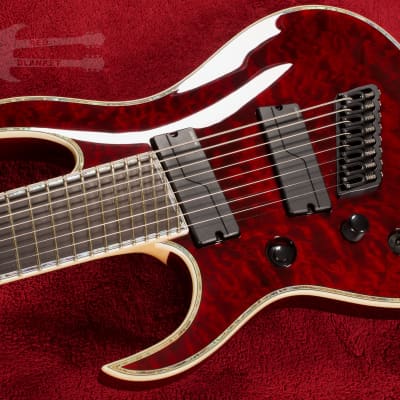 B.C. Rich Shredzilla 8 Prophecy Archtop Fanned Frets Left Handed Black Cherry SZA824FFBCLH 2020 image 6