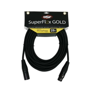 OSP SFM-25 Elite Core SuperFlex GOLD XLR Mic Cable - 25'