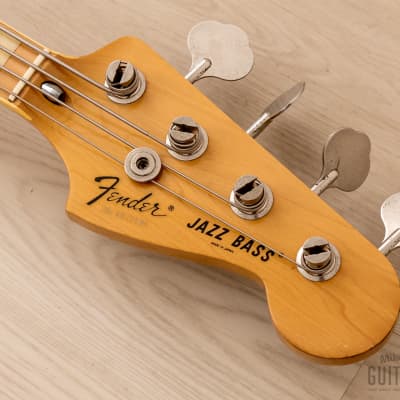 1987 Fender Jazz Bass ‘75 Vintage Reissue JB75-80 Natural, Japan MIJ Fujigen image 4