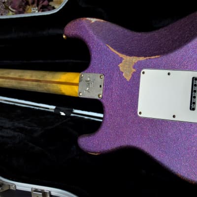 Fender Stratocaster  Standard Custom Relic Nitro Magenta Sparkle image 24